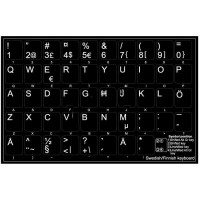 Keyboard Stickers (Black Opaque) for Swedish / Finnish