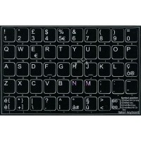 Keyboard Stickers (Black Opaque) for Italian