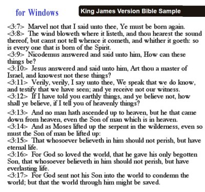 Bible - King James Version in English for Windows