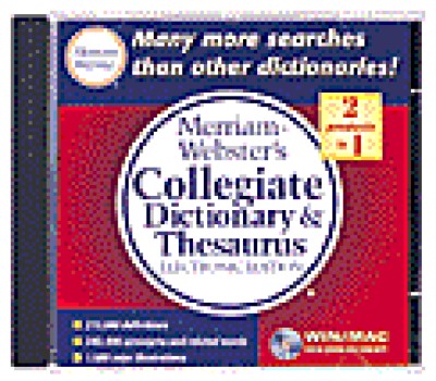 Merriam Webster - Collegiate Dictionary & Thesaurus Eletronic Ed. on (CD-R0M)