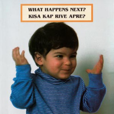 WHAT HAPPENS NEXT? board book in Spanish & English