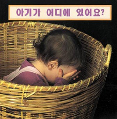 WHERE'S THE BABY? board book in Korean only