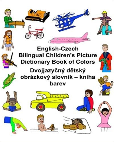 Children's Bilingual Picture Dictionary Book of Colors English-Czech