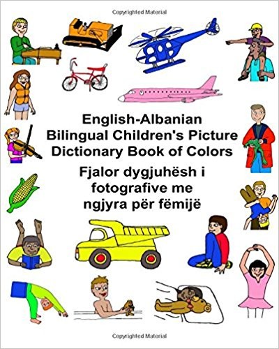 Children's Bilingual Picture Dictionary Book of Colors English-Albanian