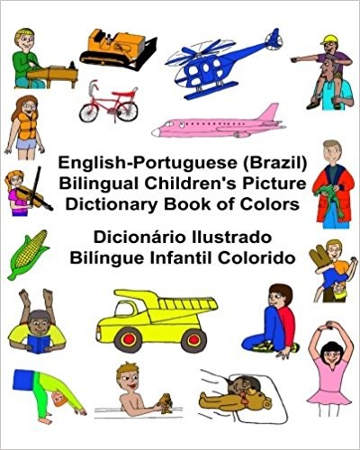 Children's Bilingual Picture Dictionary Book of Colors English-Portuguese