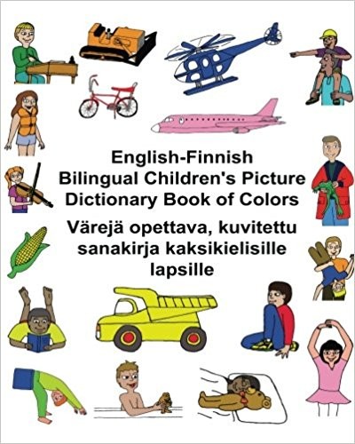 Children's Bilingual Picture Dictionary Book of Colors English-Finnish